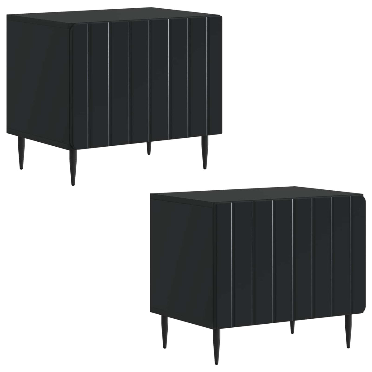 TV-Schrank Schwarz Holzwerkstoff
