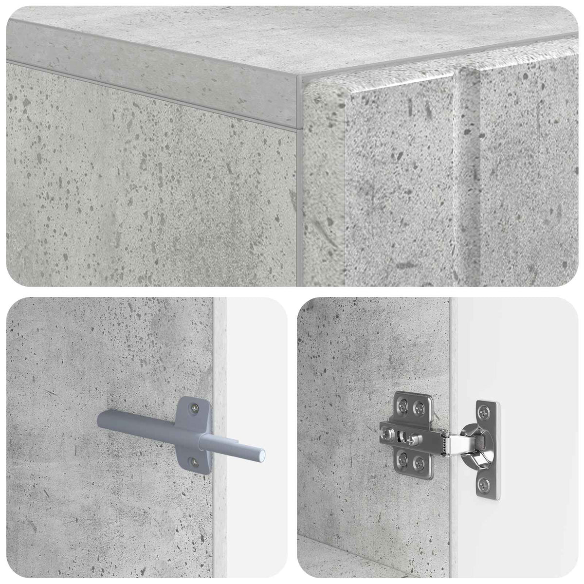 TV-Schrank Betongrau Holzwerkstoff