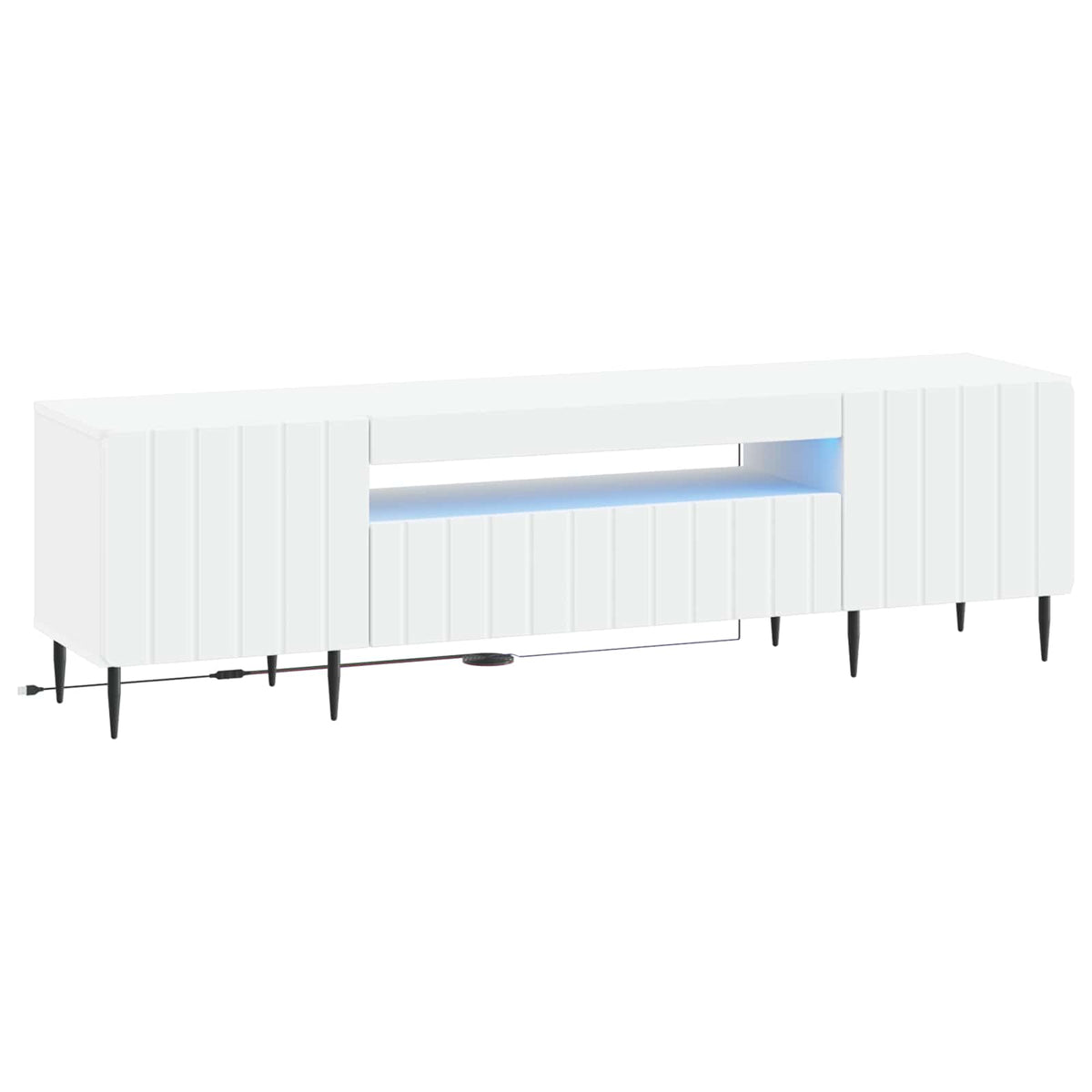 LED-TV-Schrank Weiß Holzwerkstoff