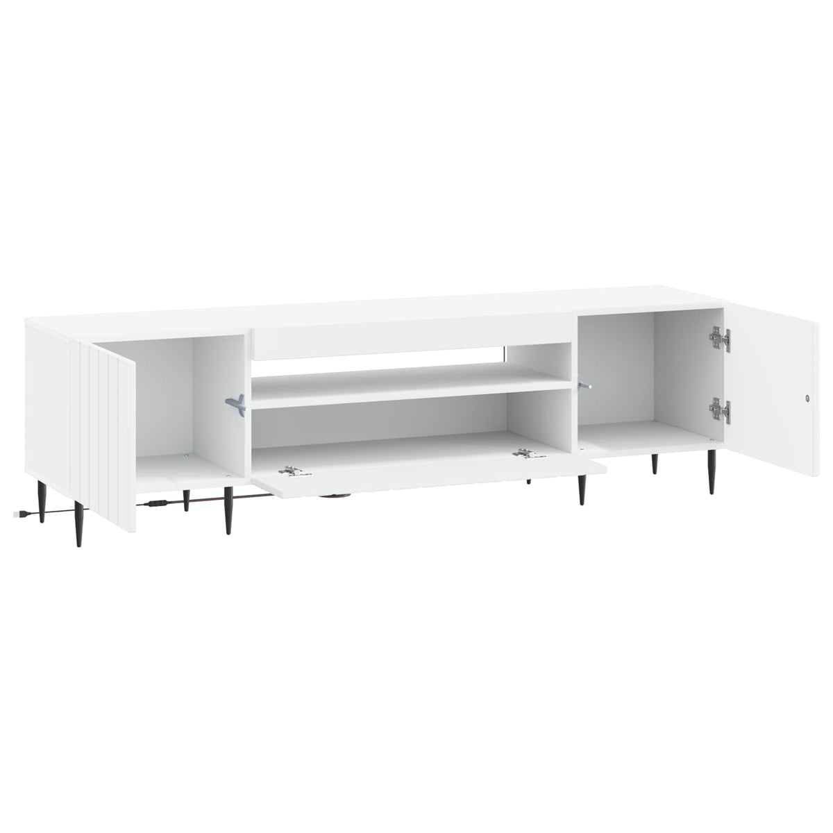 LED-TV-Schrank Weiß Holzwerkstoff