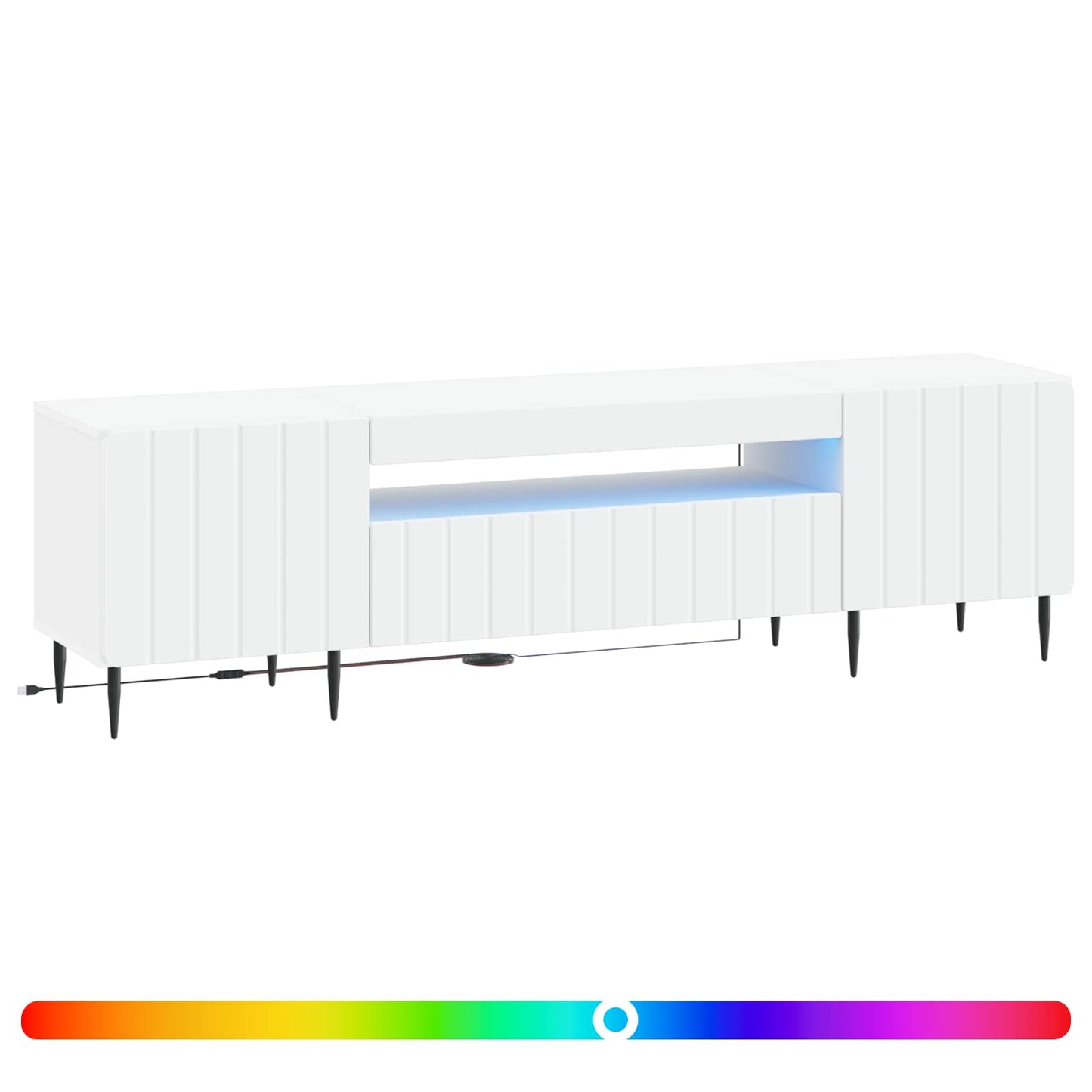 LED-TV-Schrank Weiß Holzwerkstoff