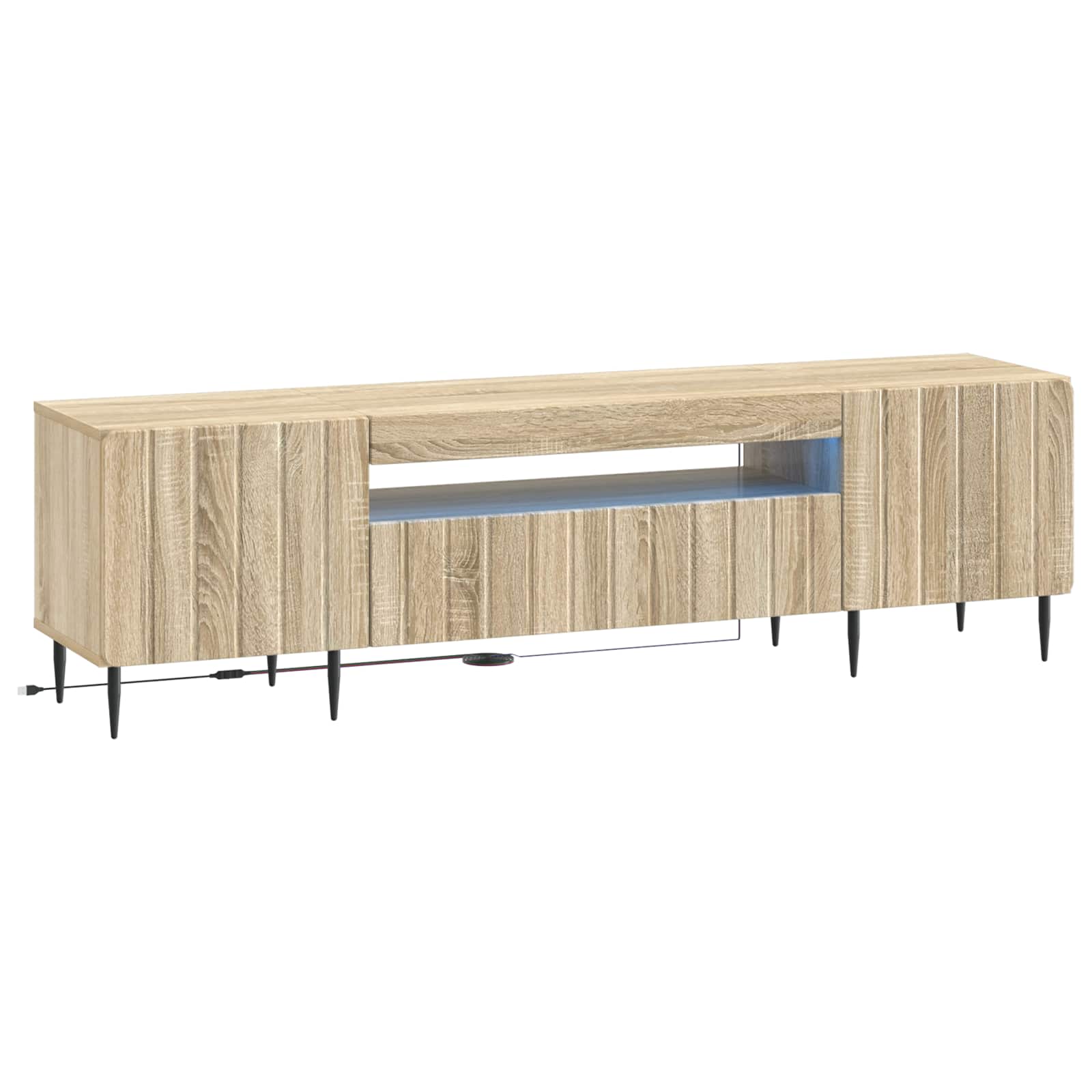 LED-TV-Schrank Sonoma-Eiche Holzwerkstoff