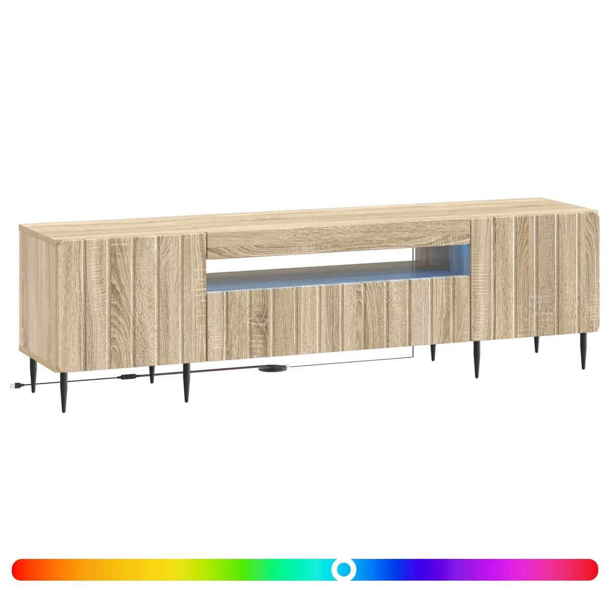 LED-TV-Schrank Sonoma-Eiche Holzwerkstoff