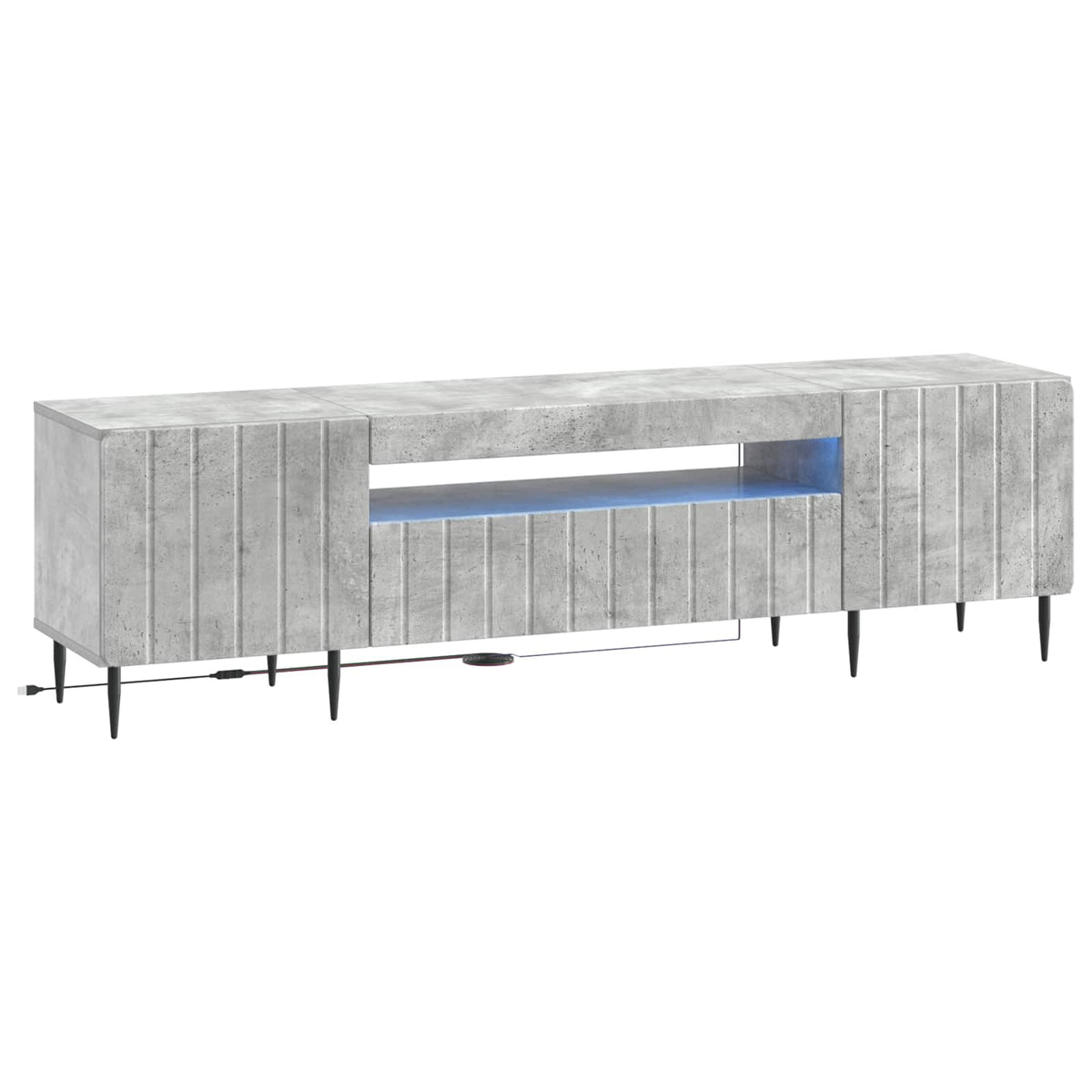 LED-TV-Schrank Betongrau Holzwerkstoff
