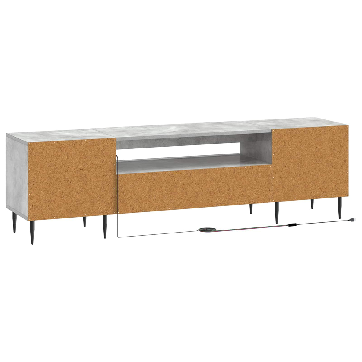 LED-TV-Schrank Betongrau Holzwerkstoff