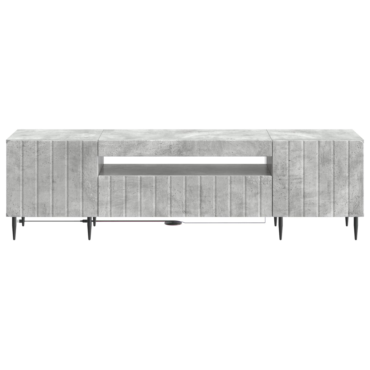 LED-TV-Schrank Betongrau Holzwerkstoff