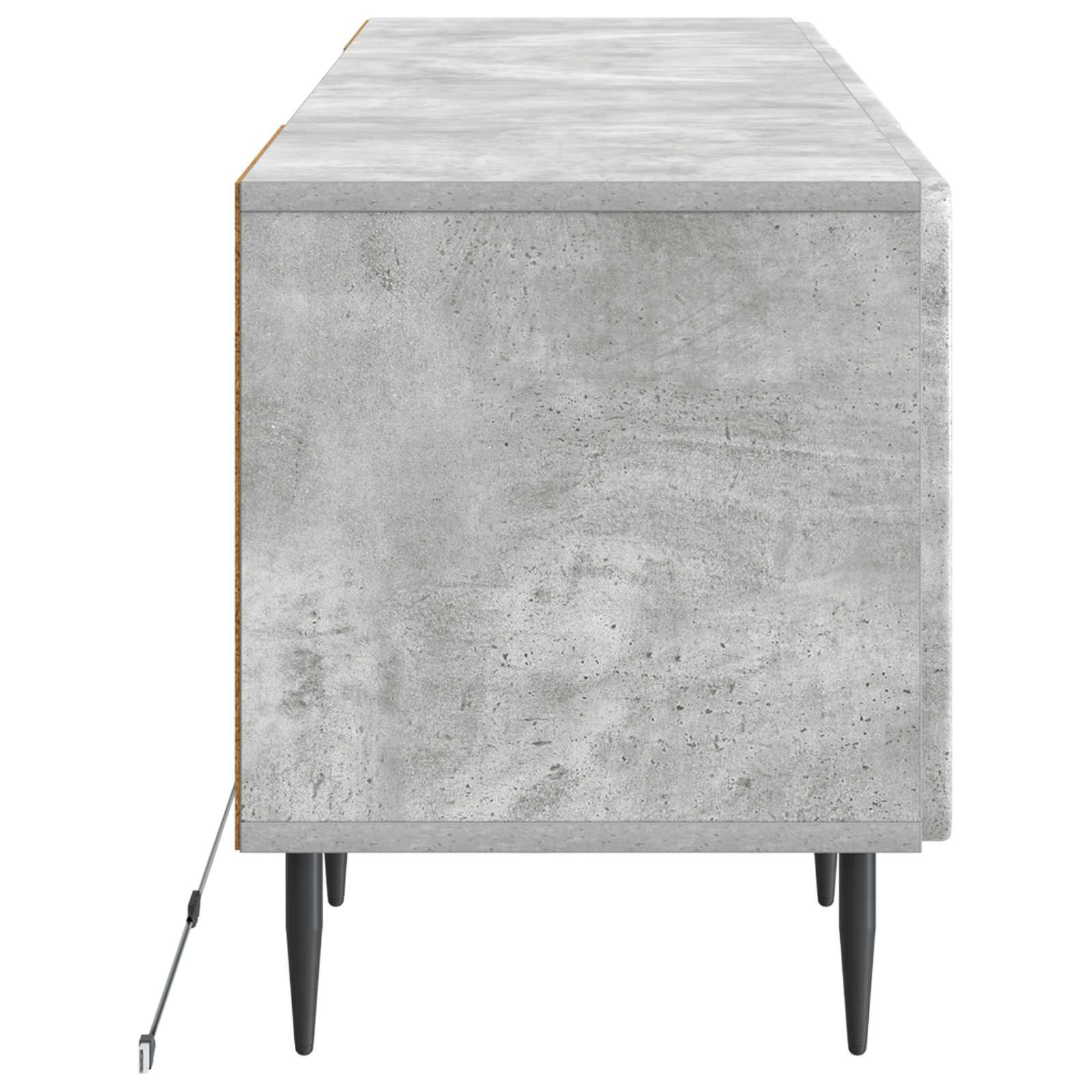 LED-TV-Schrank Betongrau Holzwerkstoff