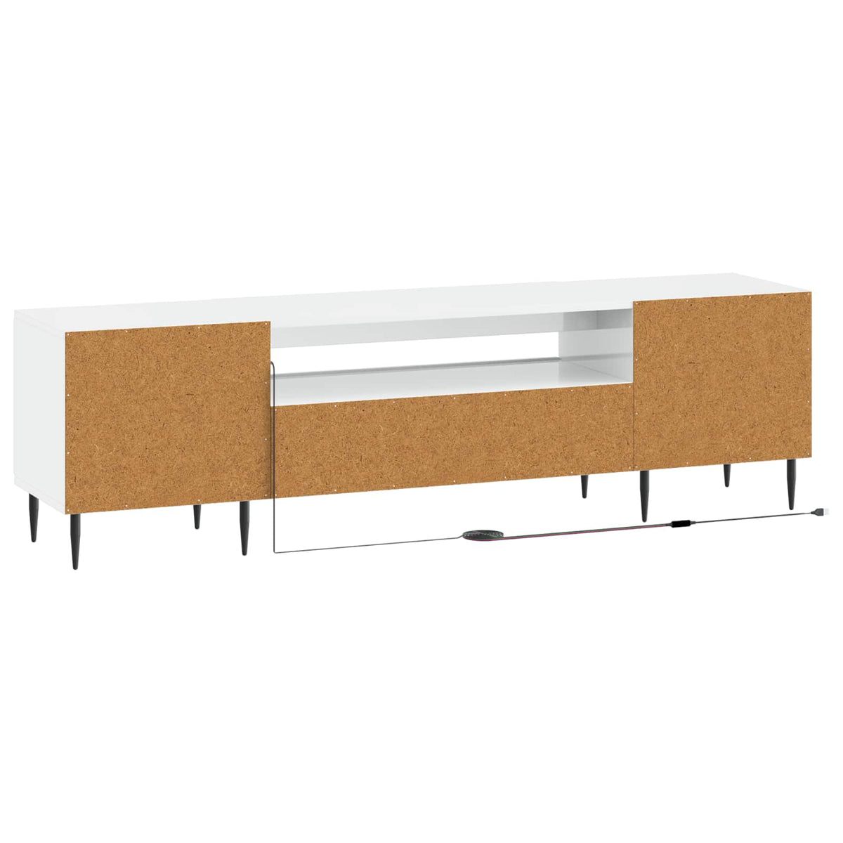 LED-TV-Schrank Hochglanz Weiß Holzwerkstoff