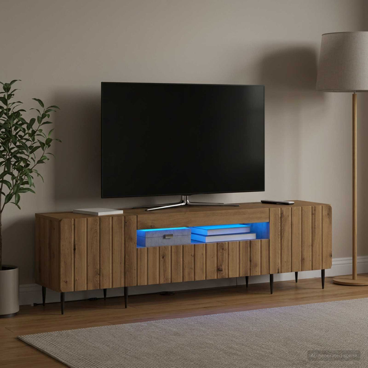 LED-TV-Schrank Artisan-Eiche Holzwerkstoff