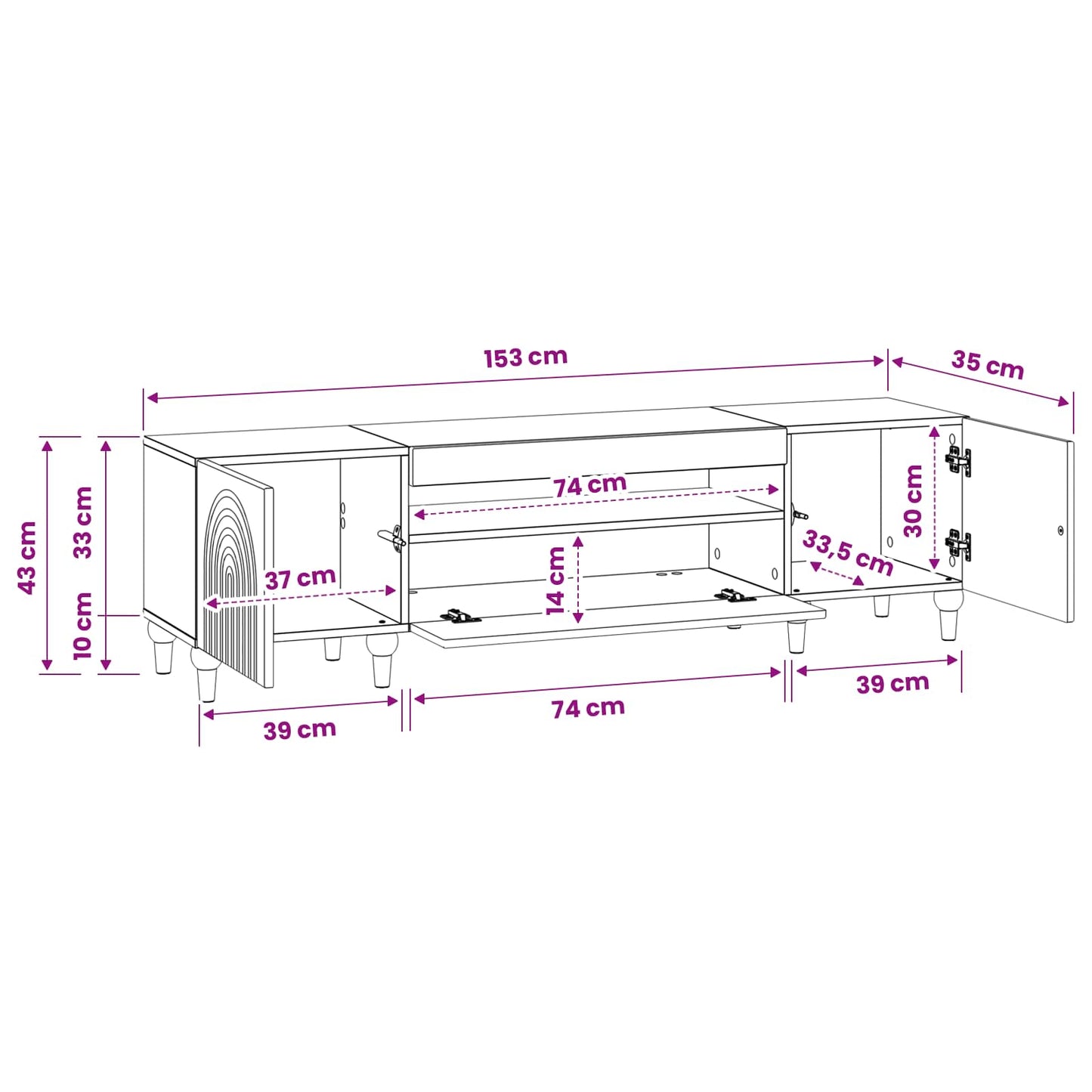 LED-TV-Schrank Artisan-Eiche Holzwerkstoff