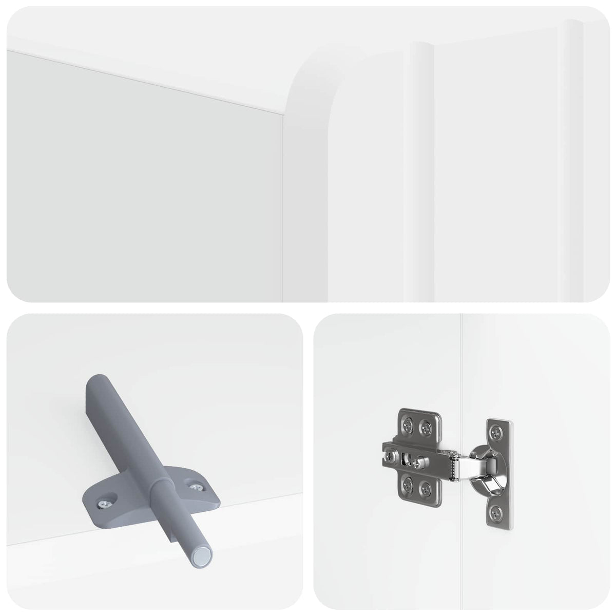 Toilettenschrank ZWOLLE Weiß 66 x 25,5 x 190 cm Holzwerkstoff