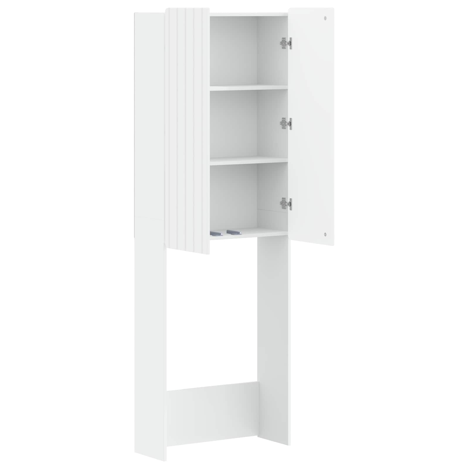 Toilettenschrank ZWOLLE Weiß 66 x 25,5 x 190 cm Holzwerkstoff