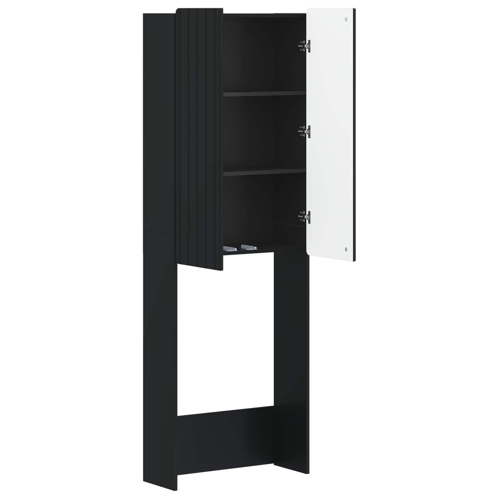 Toilettenschrank ZWOLLE Schwarz 66 x 25,5 x 190 cm