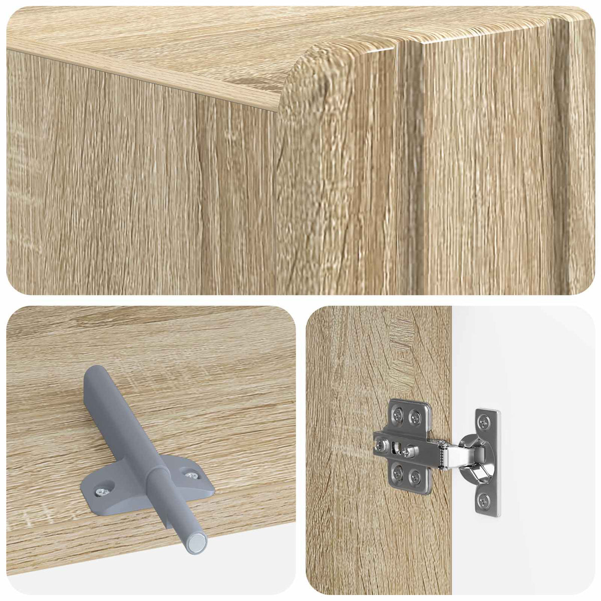 Toilettenschrank ZWOLLE Sonoma-Eiche 66 x 25,5 x 190 cm