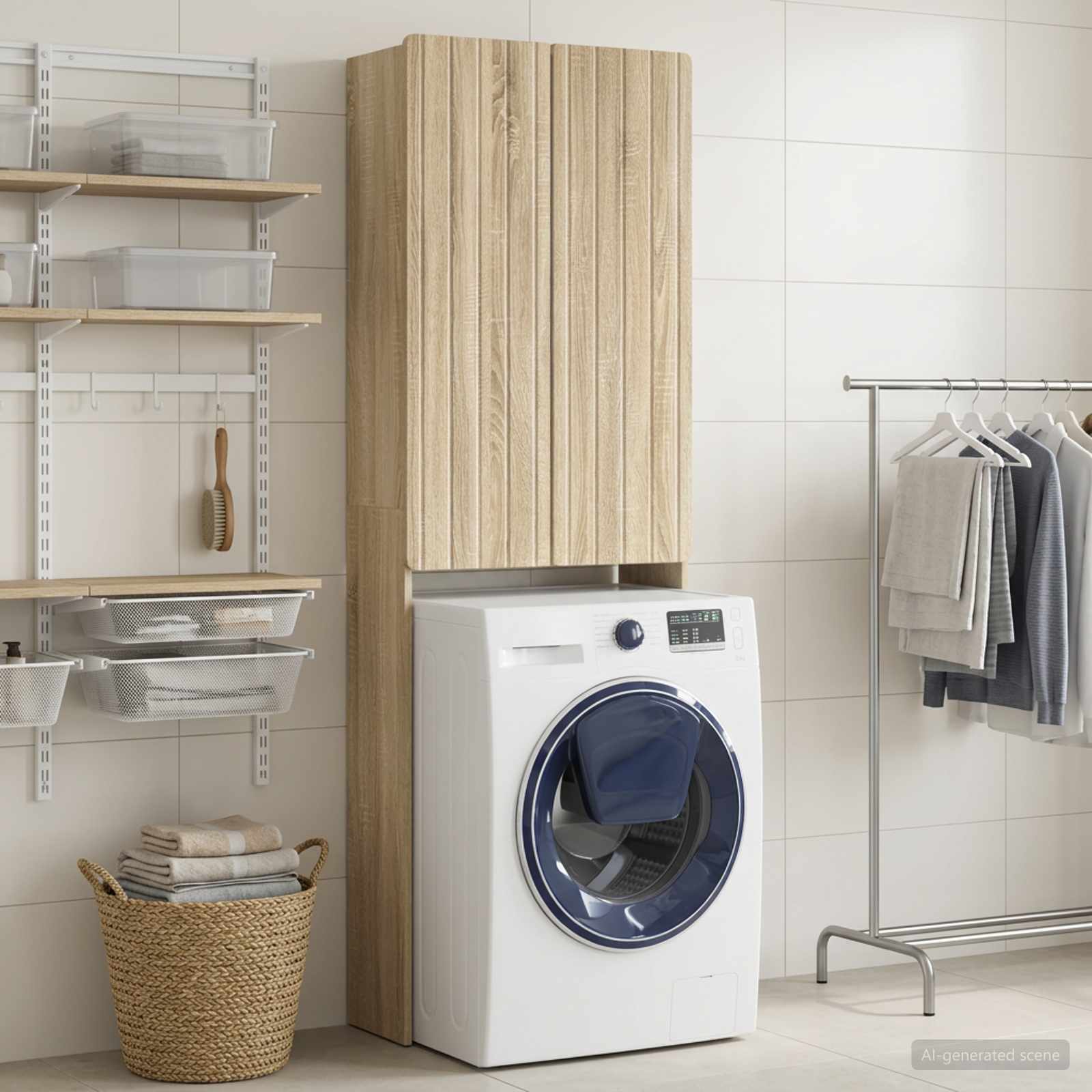 Toilettenschrank ZWOLLE Sonoma-Eiche 66 x 25,5 x 190 cm