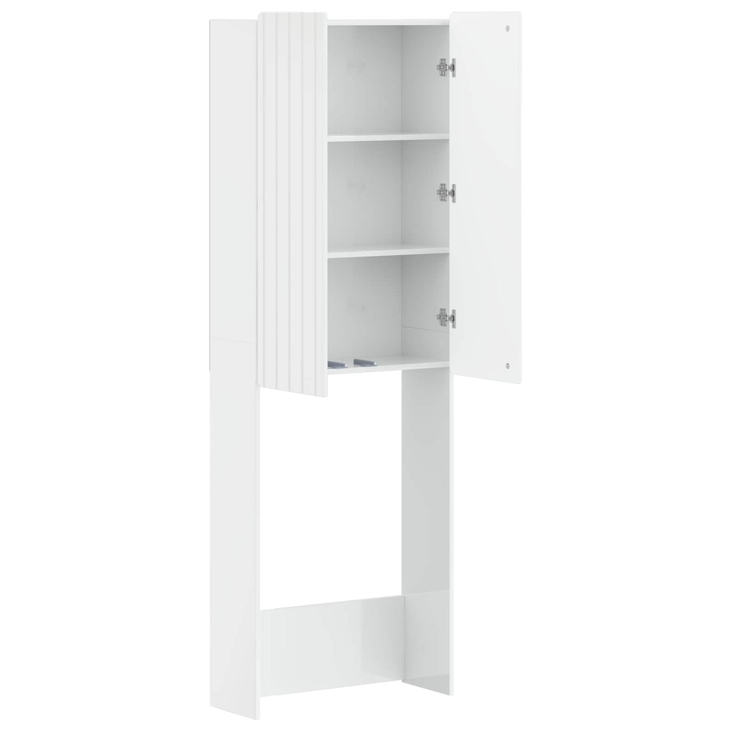 Toilettenschrank ZWOLLE Hochglanz Weiß 66 x 25,5 x 190 cm