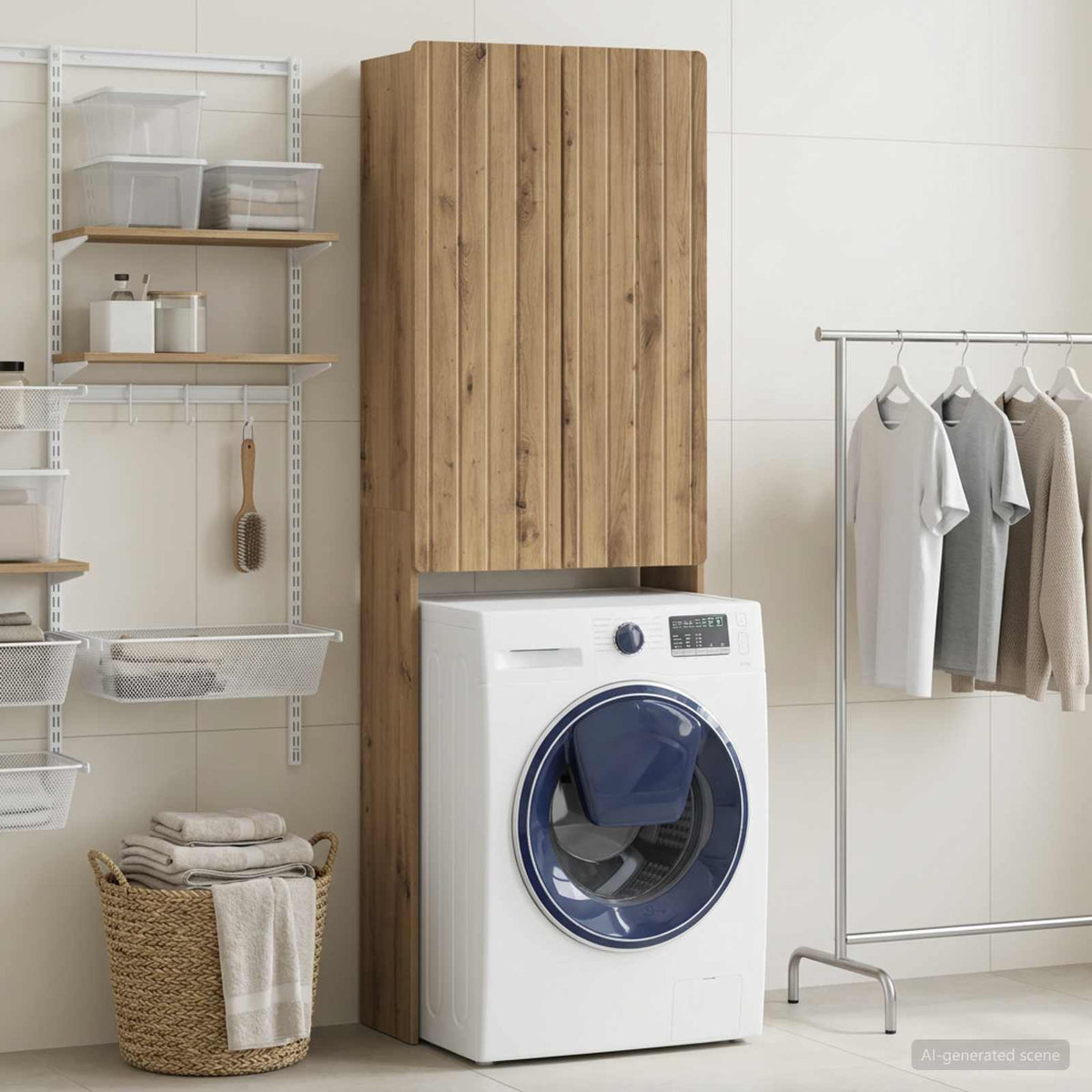Toilettenschrank ZWOLLE Artisan-Eiche 66 x 25,5 x 190 cm