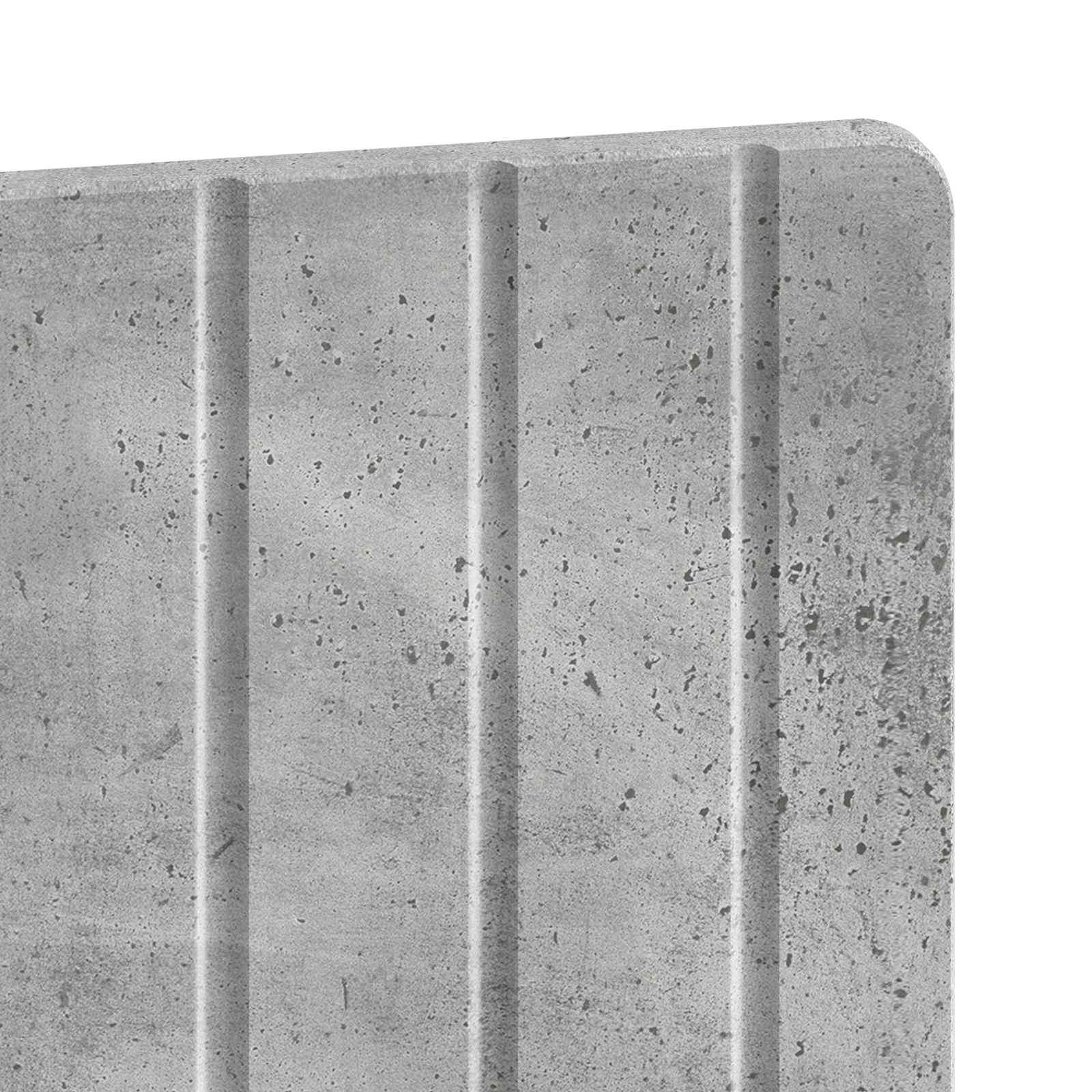 Wandmontiertes Kopfteil ZWOLLE Betongrau Holzwerkstoff