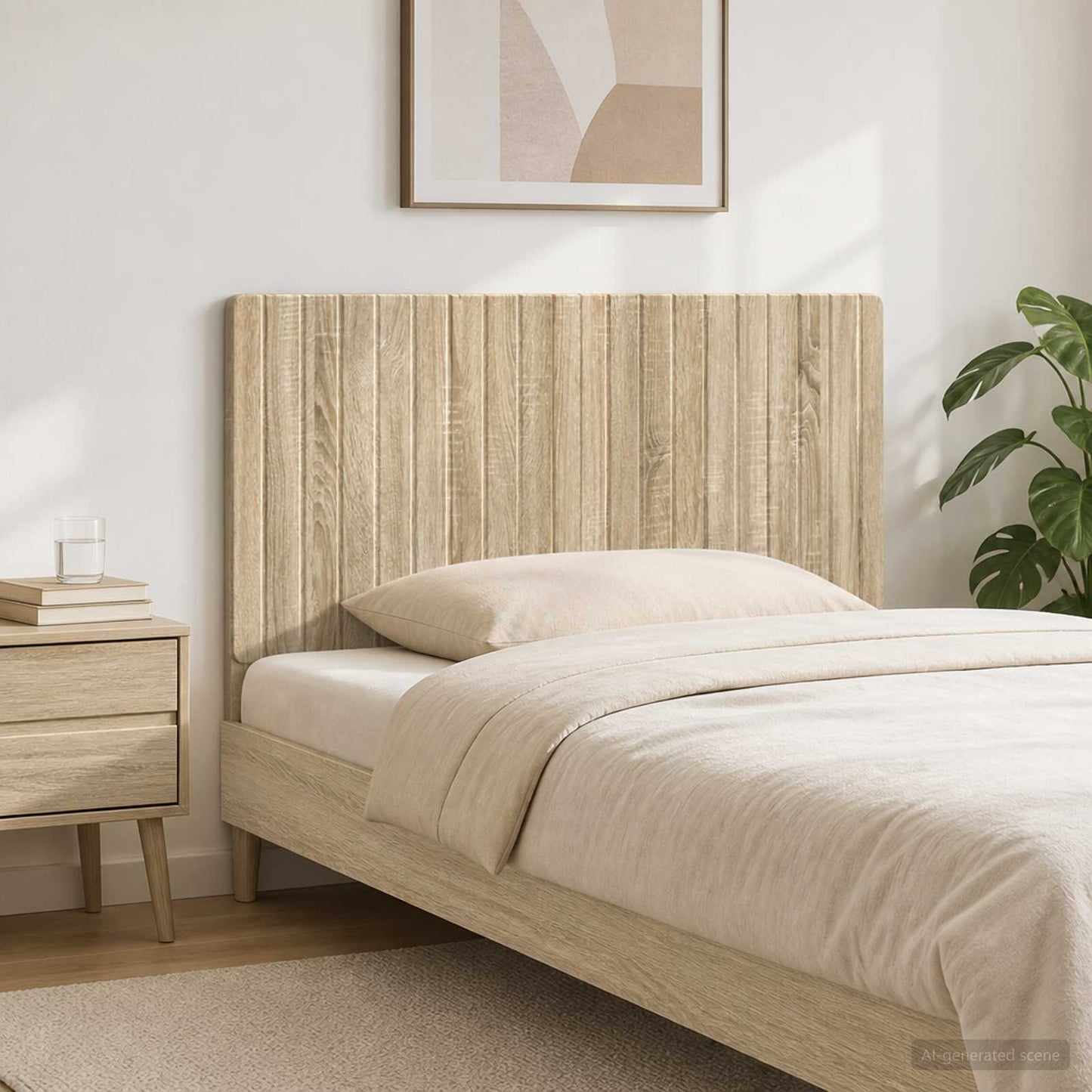 Wandmontiertes Kopfteil ZWOLLE Sonoma-Eiche Holzwerkstoff