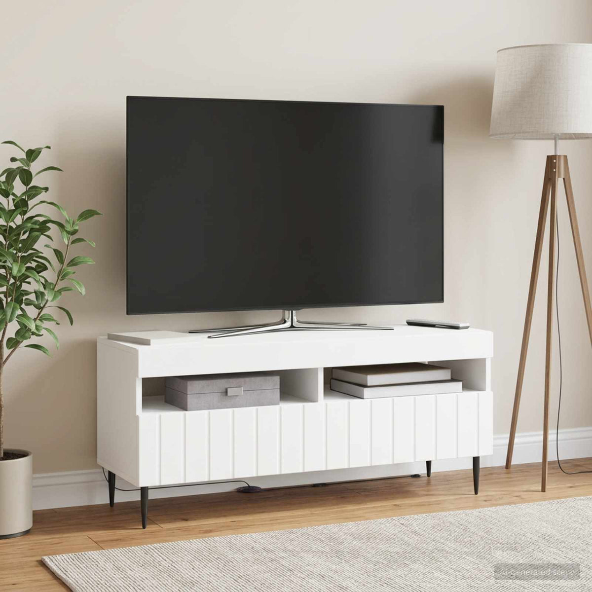 LED-TV-Schrank Weiß Holzwerkstoff