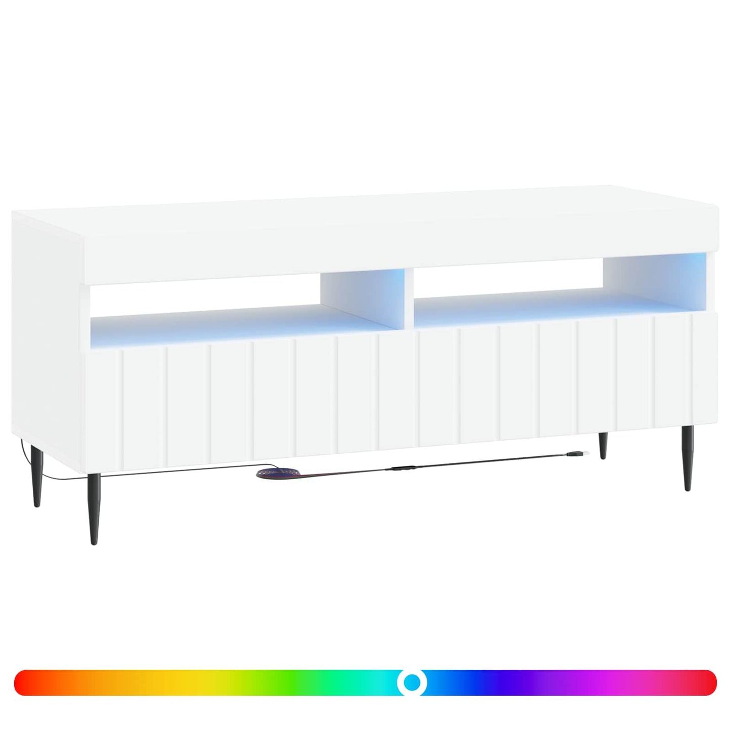 LED-TV-Schrank Weiß Holzwerkstoff