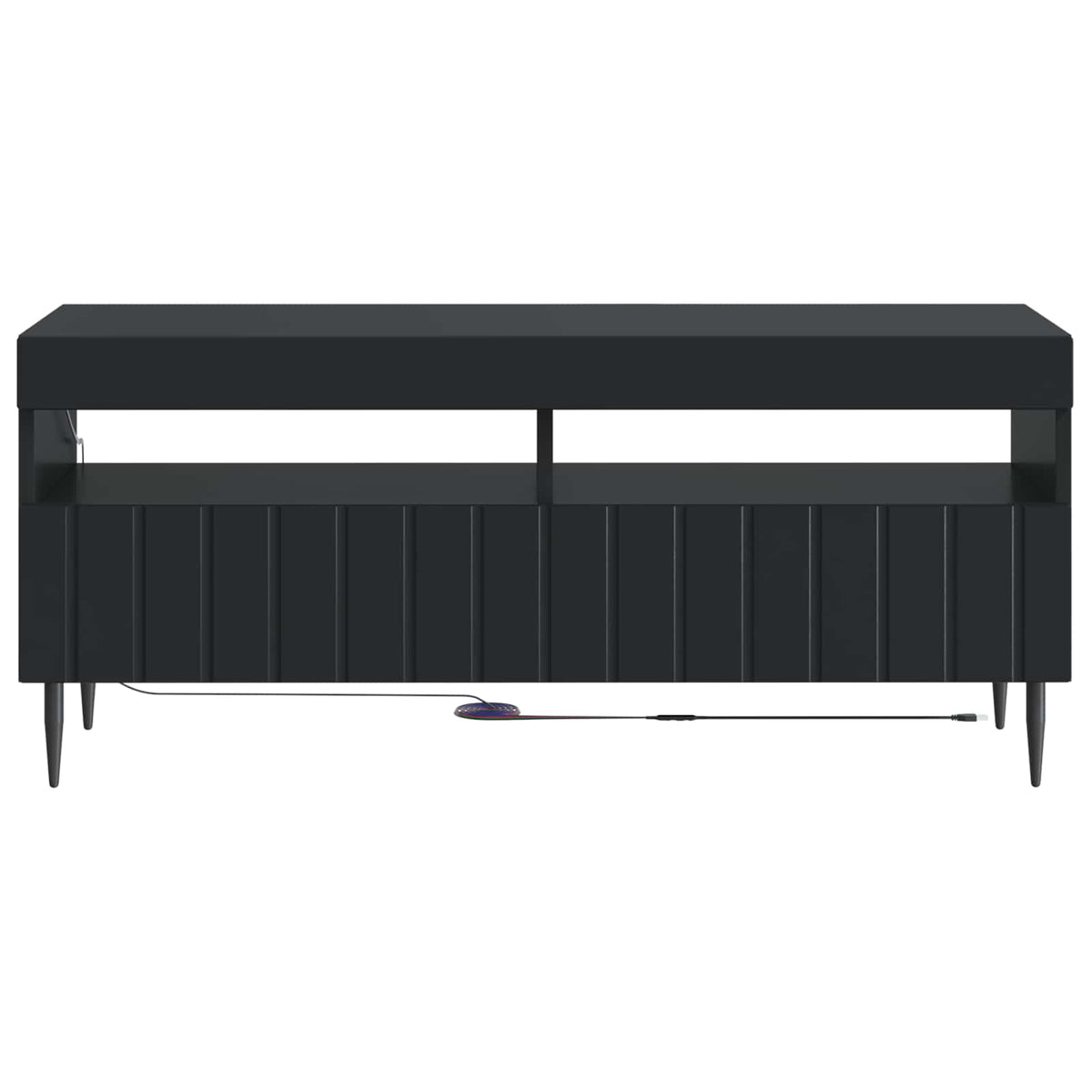 LED-TV-Schrank Schwarz Holzwerkstoff