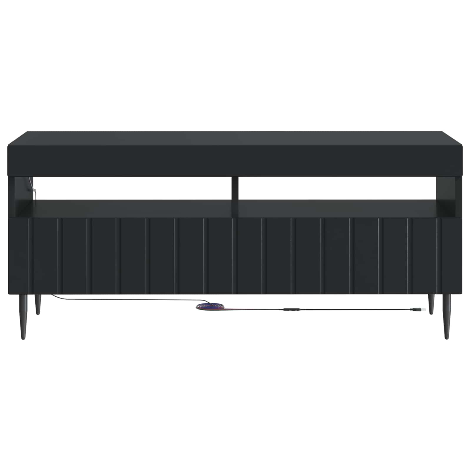 LED-TV-Schrank Schwarz Holzwerkstoff