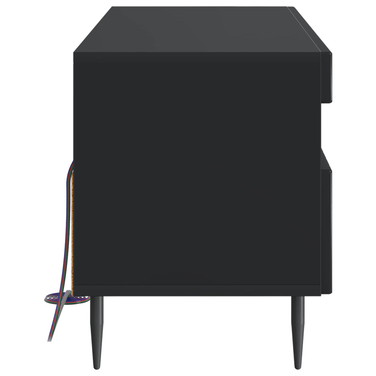 LED-TV-Schrank Schwarz Holzwerkstoff