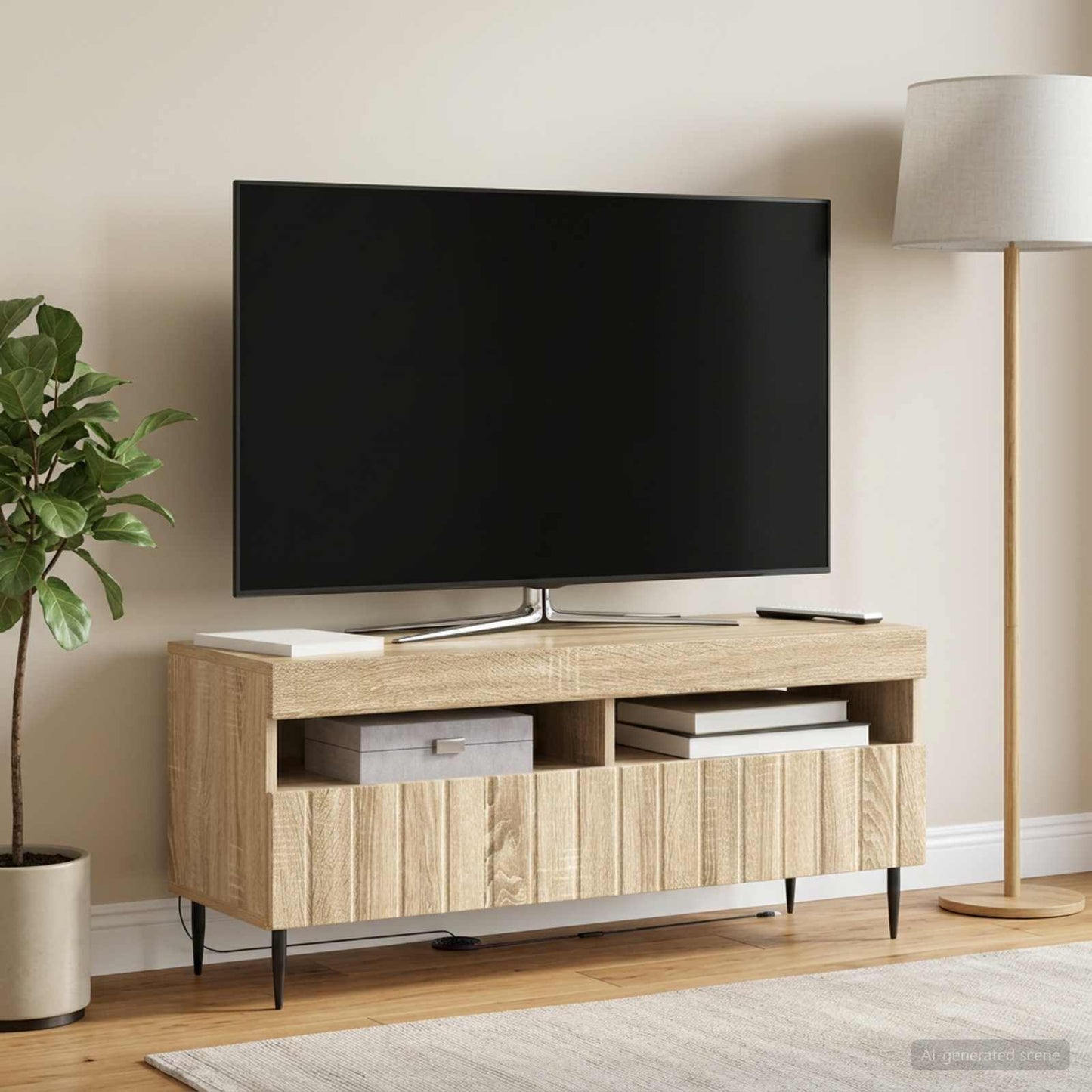 LED-TV-Schrank Sonoma-Eiche Holzwerkstoff