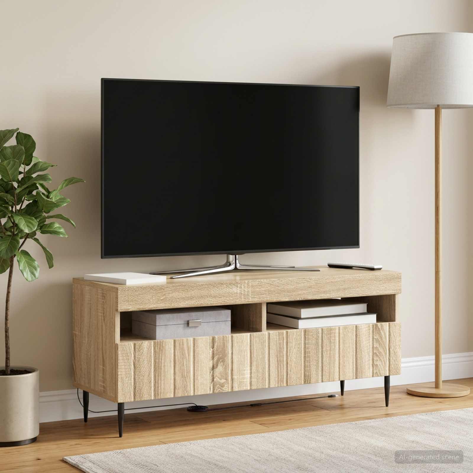LED-TV-Schrank Sonoma-Eiche Holzwerkstoff