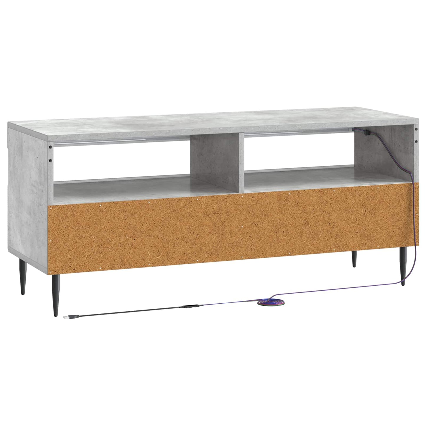 LED-TV-Schrank Betongrau Holzwerkstoff