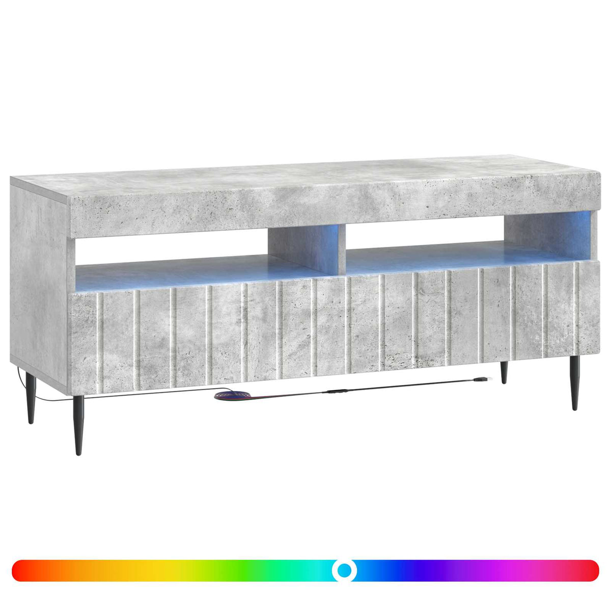 LED-TV-Schrank Betongrau Holzwerkstoff