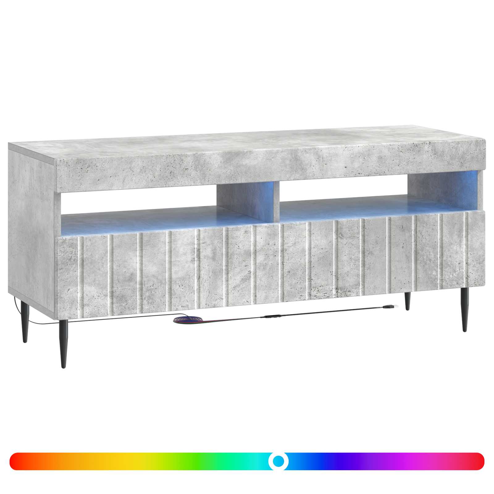 LED-TV-Schrank Betongrau Holzwerkstoff