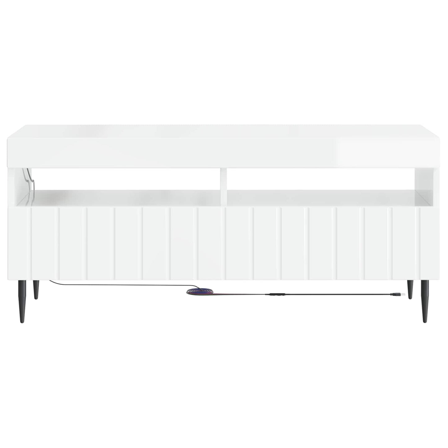 LED-TV-Schrank Hochglanz Weiß Holzwerkstoff
