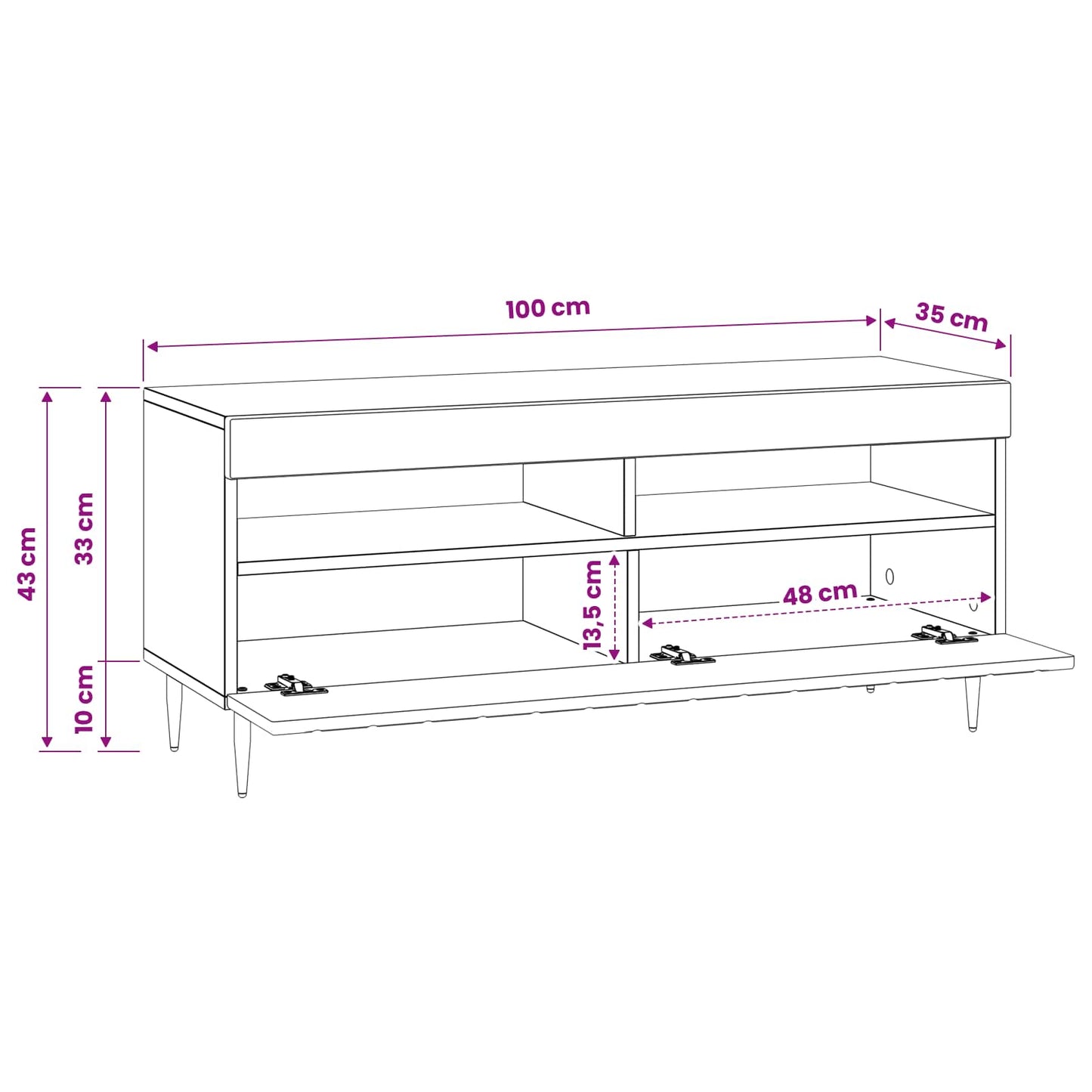 LED-TV-Schrank Artisan-Eiche Holzwerkstoff