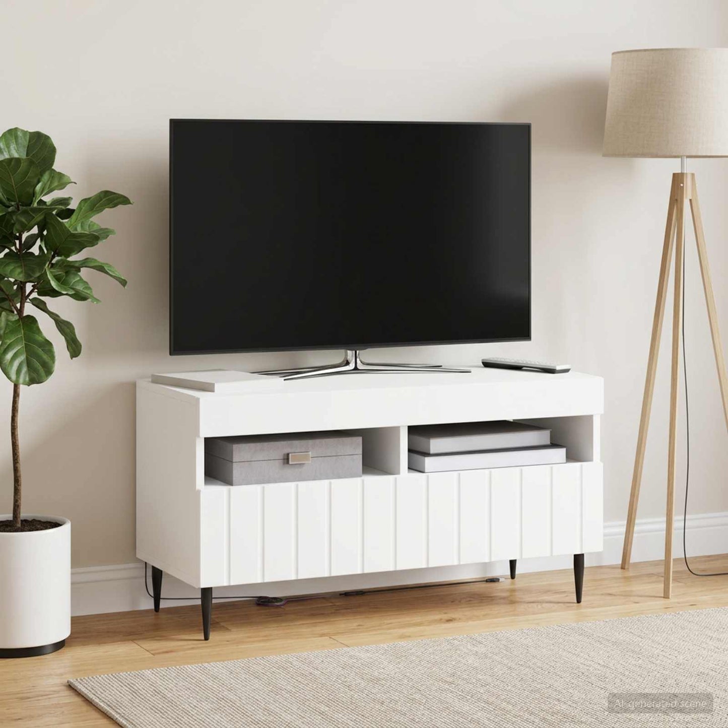 LED-TV-Schrank Weiß Holzwerkstoff