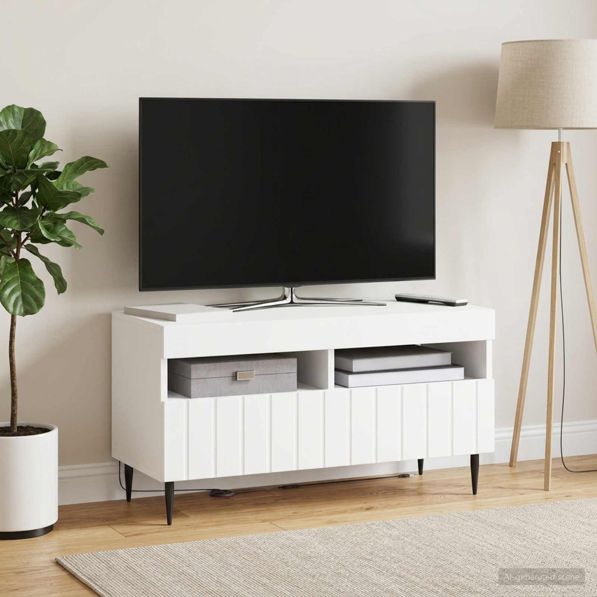 LED-TV-Schrank Weiß Holzwerkstoff
