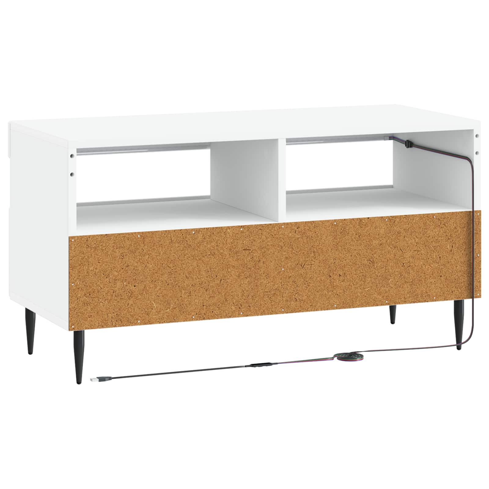 LED-TV-Schrank Weiß Holzwerkstoff