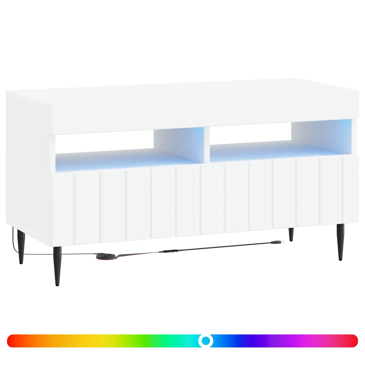 LED-TV-Schrank Weiß Holzwerkstoff