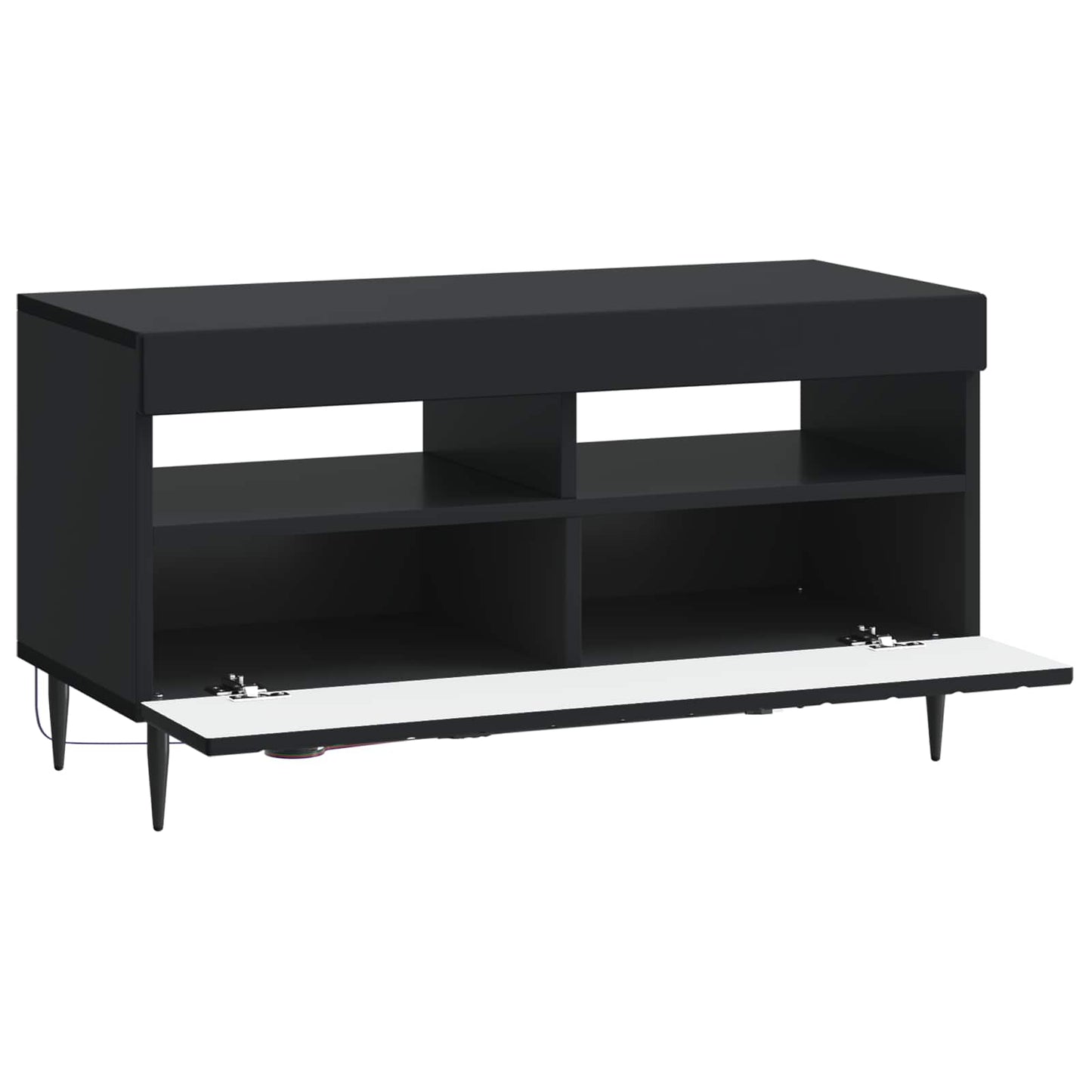 LED-TV-Schrank Schwarz Holzwerkstoff