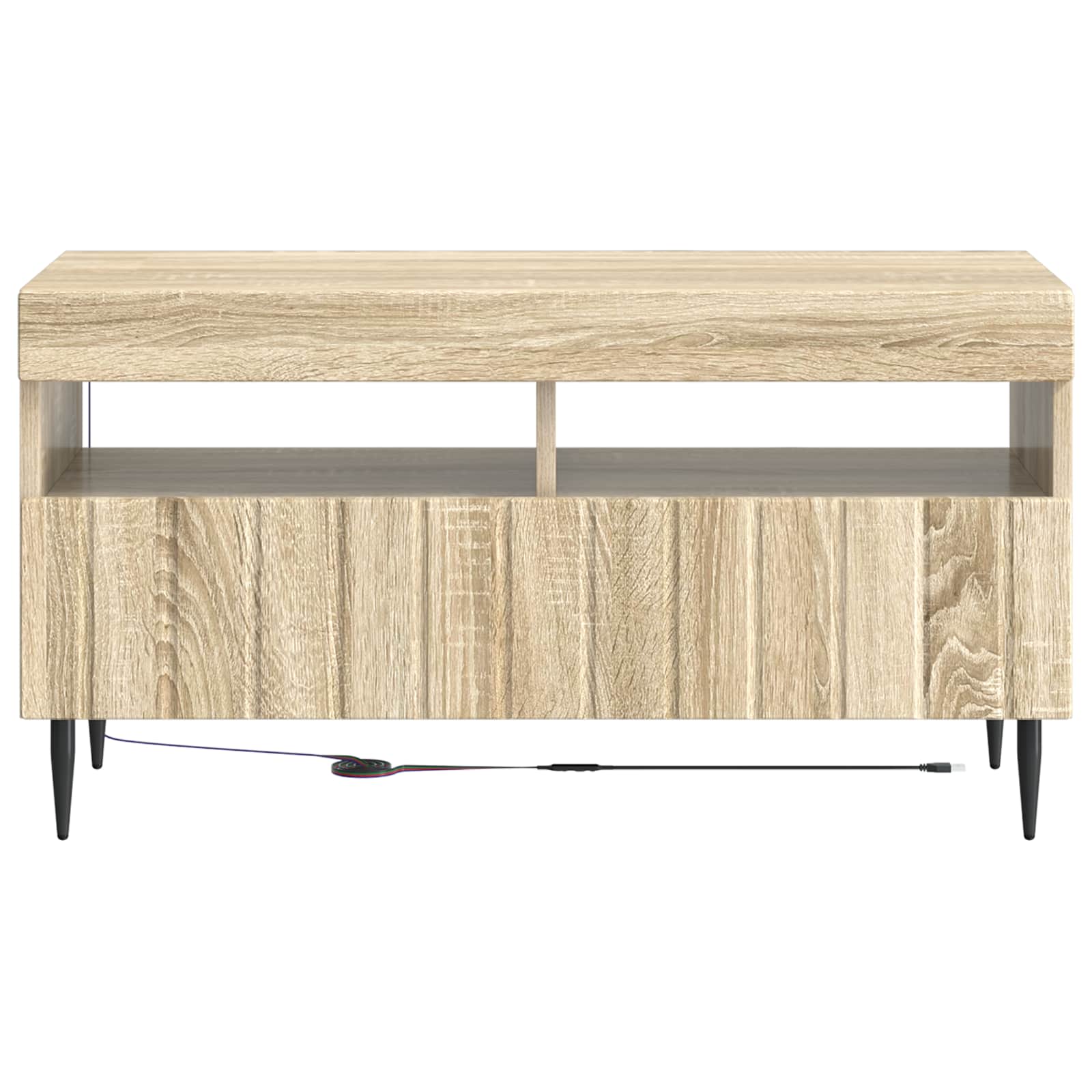 LED-TV-Schrank ZWOLLE Sonoma-Eiche Holzwerkstoff