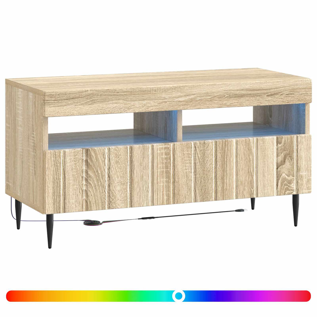 LED-TV-Schrank ZWOLLE Sonoma-Eiche Holzwerkstoff