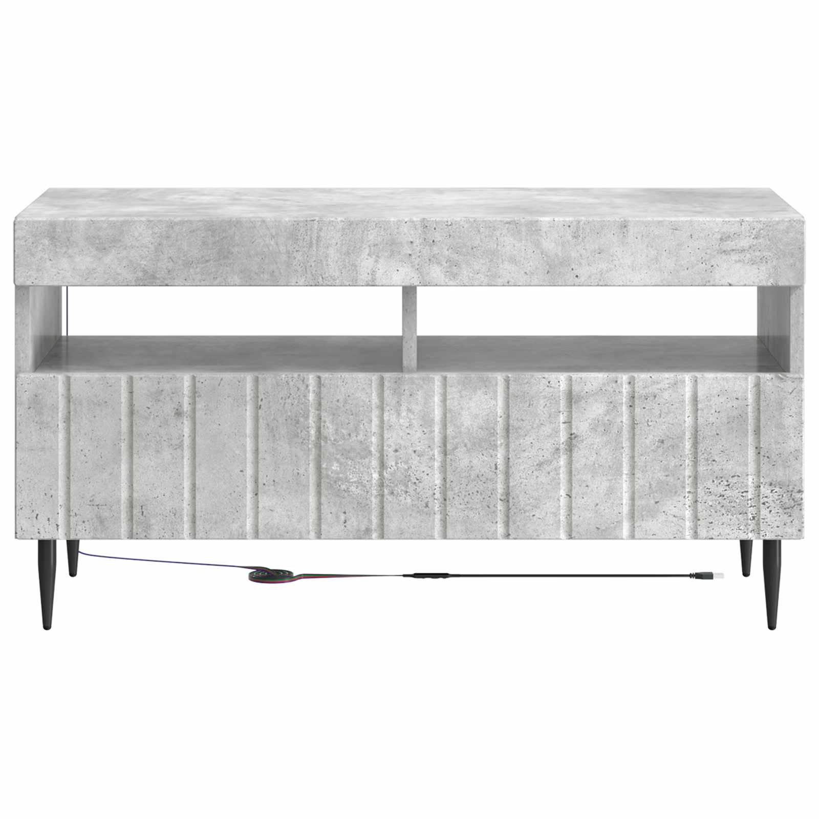 LED-TV-Schrank Betongrau Holzwerkstoff
