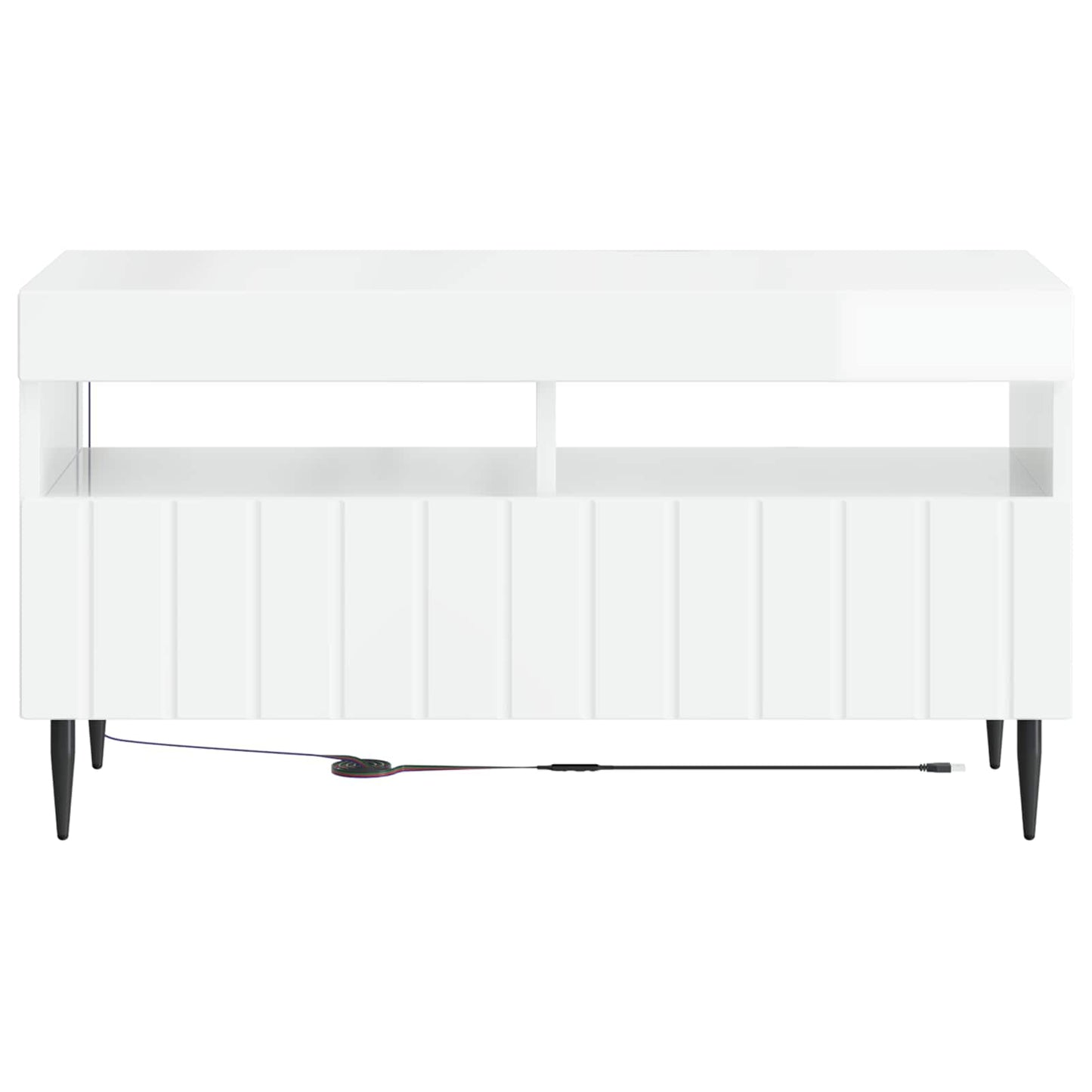 LED-TV-Schrank Hochglanz Weiß Holzwerkstoff