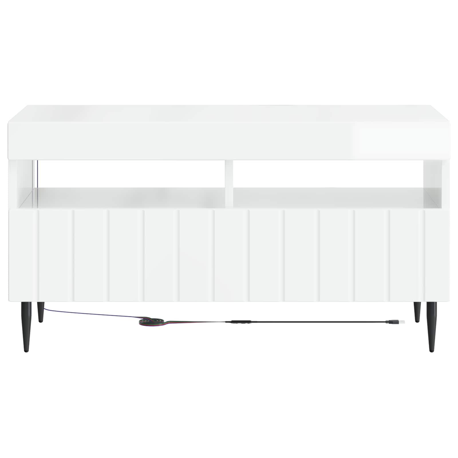 LED-TV-Schrank Hochglanz Weiß Holzwerkstoff