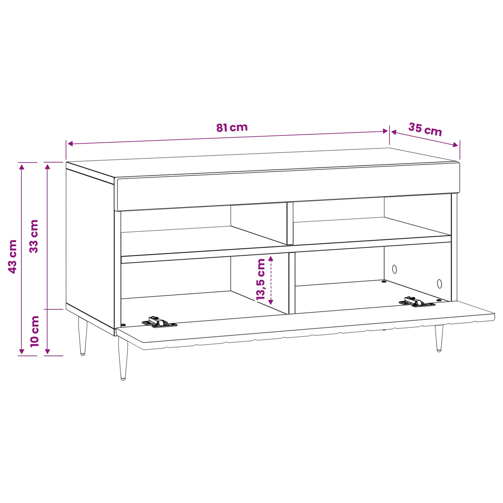 LED-TV-Schrank Artisan-Eiche Holzwerkstoff