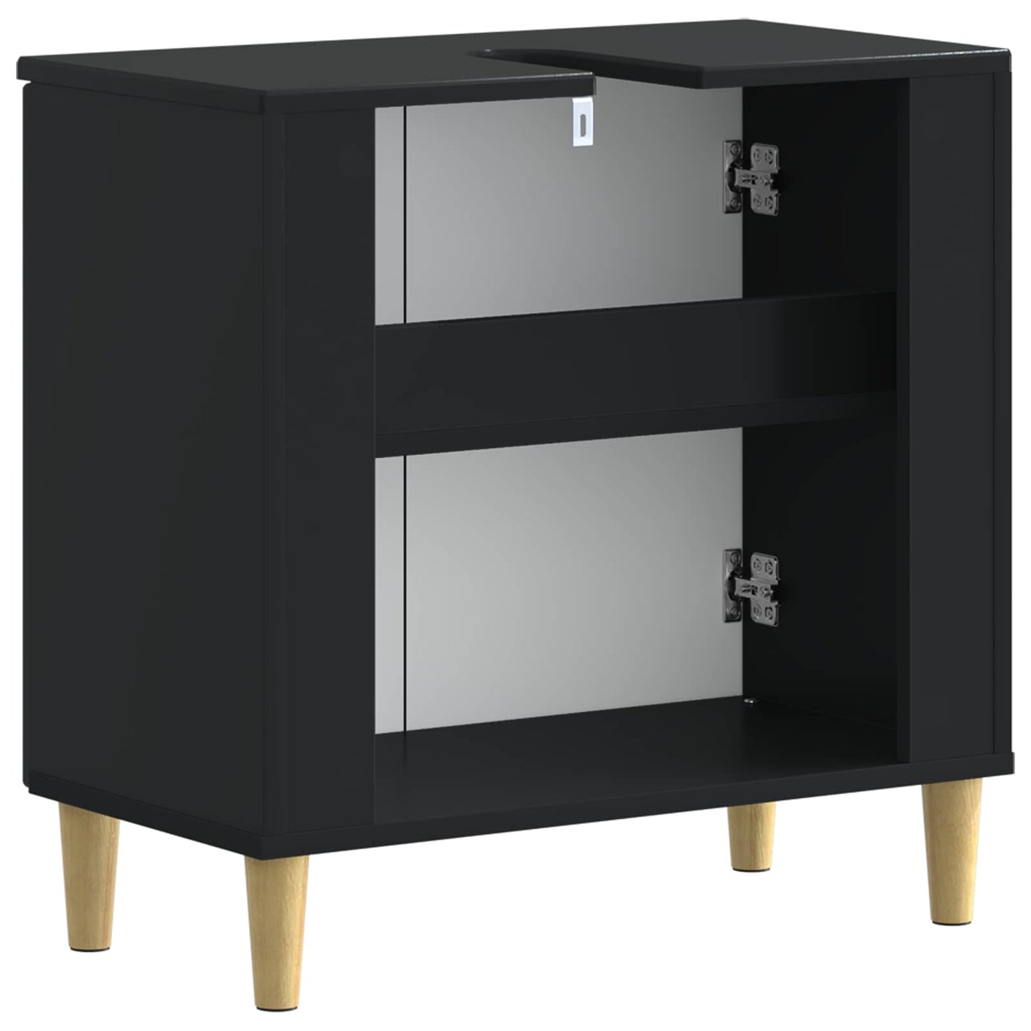 Waschbeckenschrank ARNHEM Schwarz 59,5 x 31,5 x 59 cm