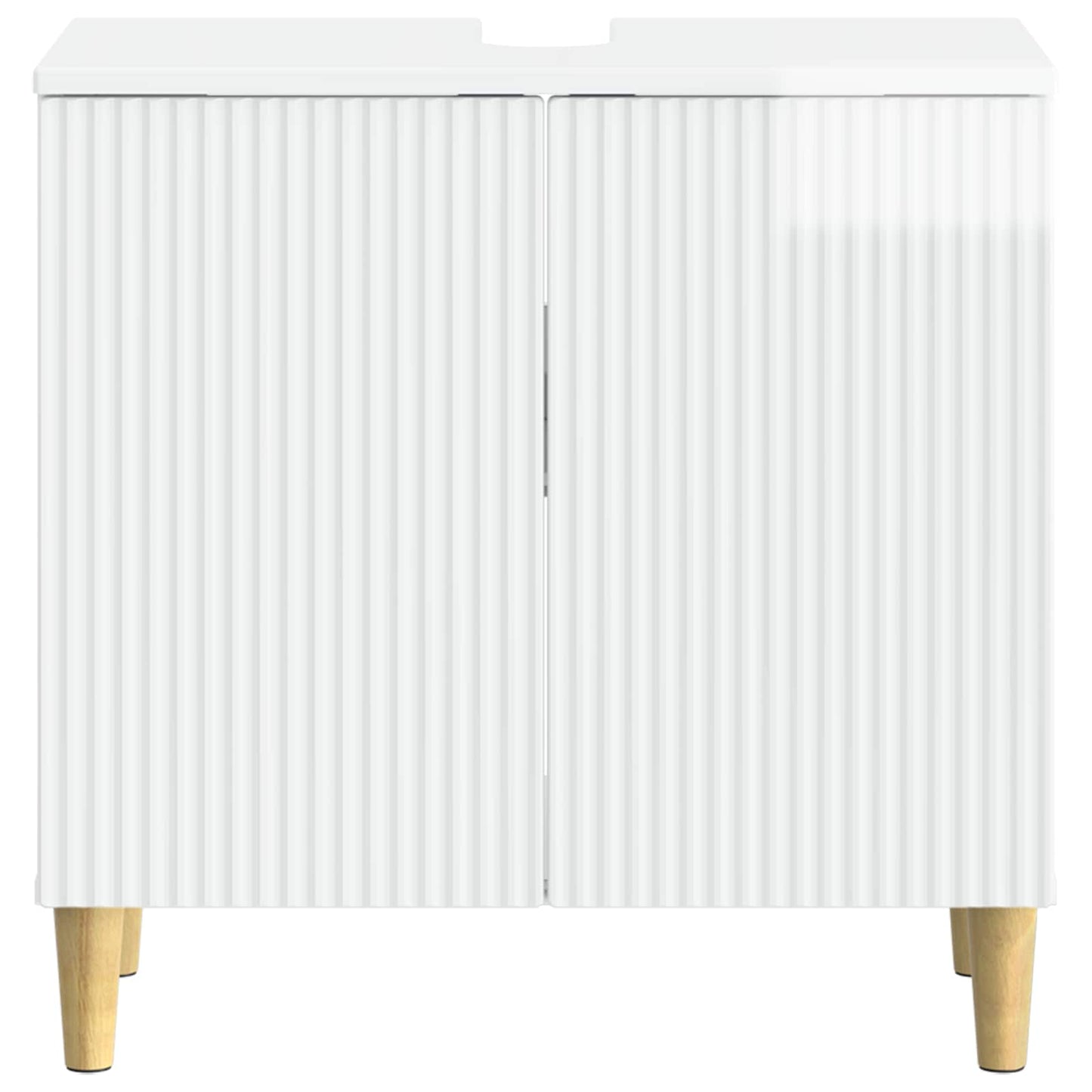 Waschbeckenschrank ARNHEM Hochglanz Weiß 59,5 x 31,5 x 59 cm