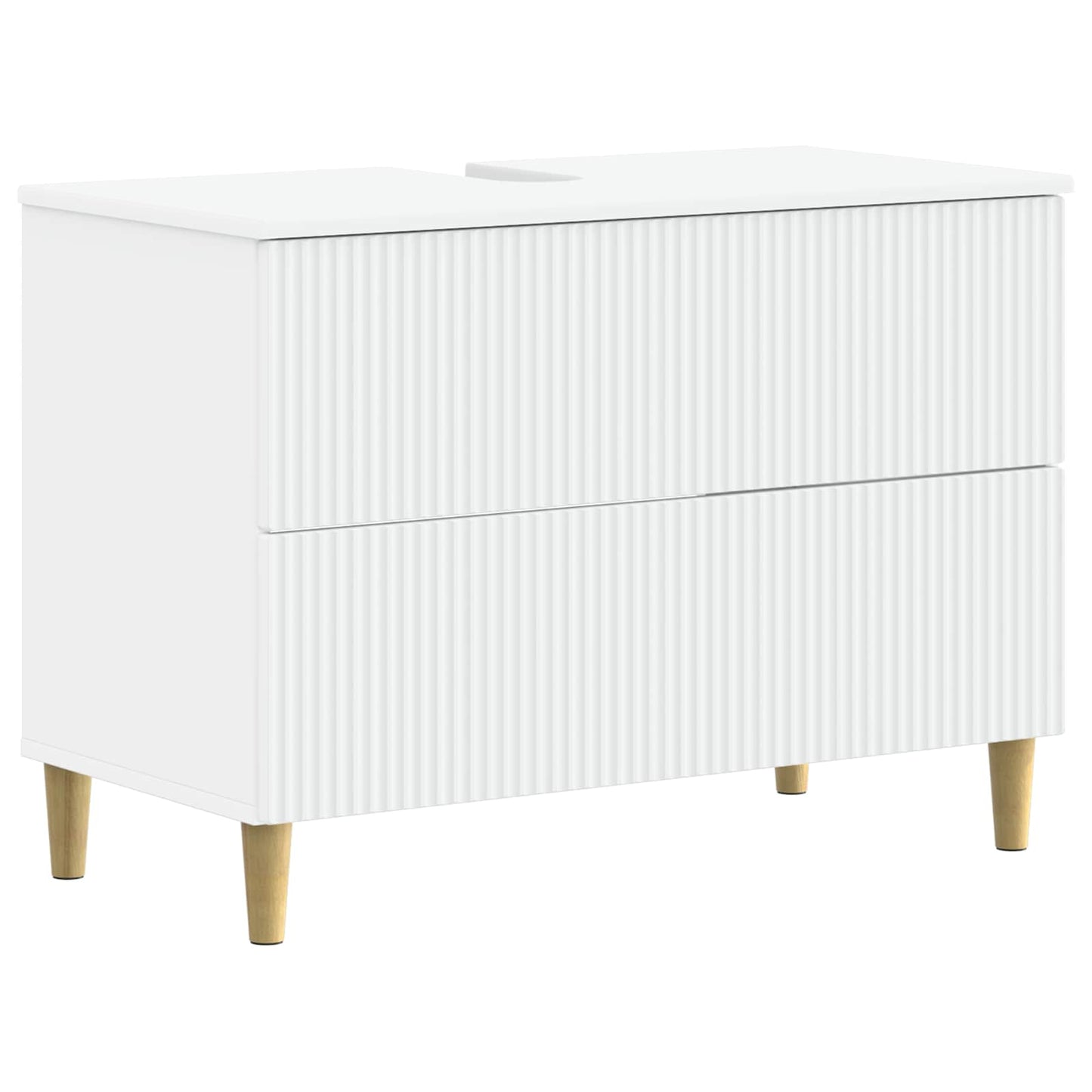Waschbeckenschrank ARNHEM Weiß 82 x 41 x 59 cm Holzwerkstoff