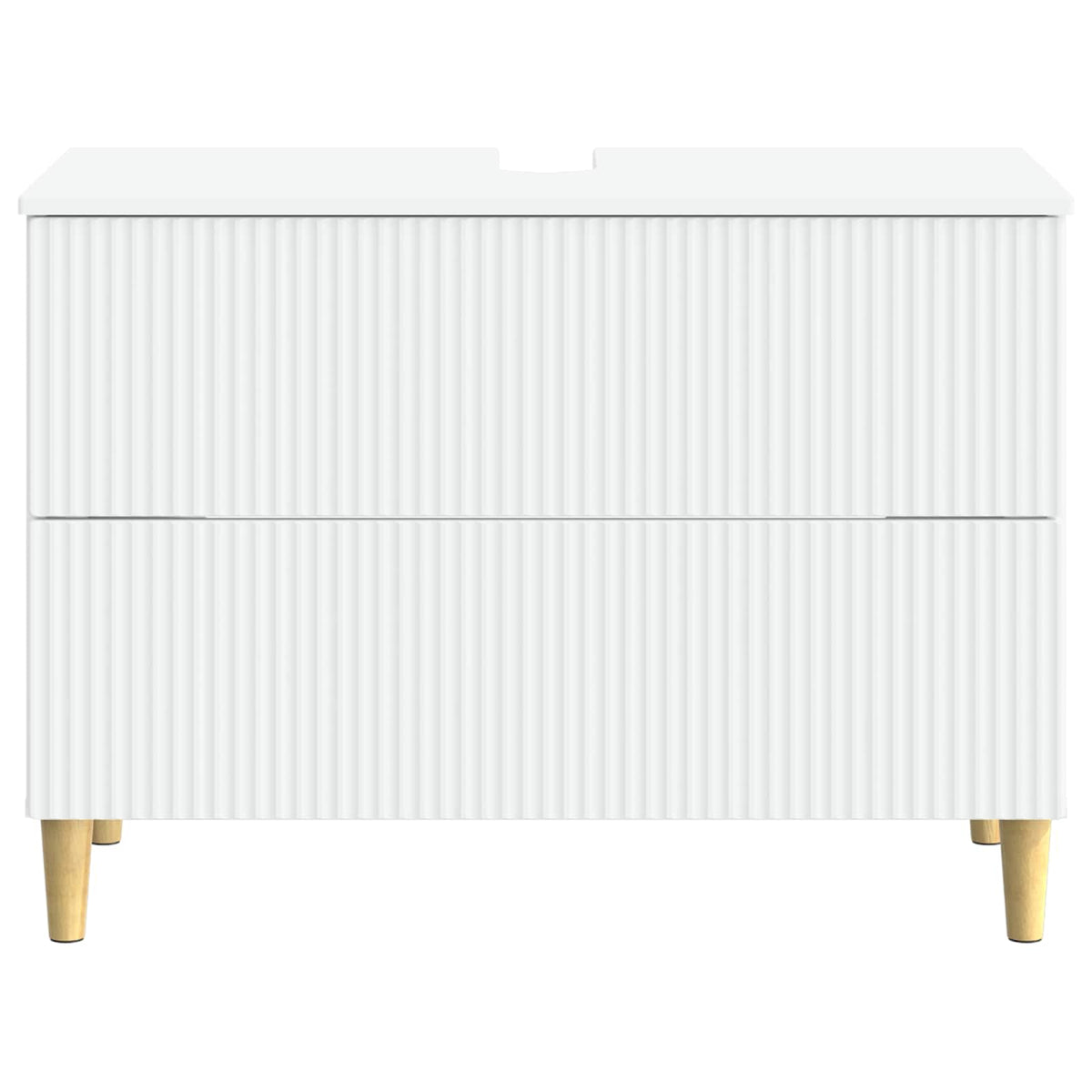 Waschbeckenschrank ARNHEM Weiß 82 x 41 x 59 cm Holzwerkstoff